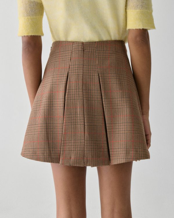 Kate Spade Plaid Box Pleat Mini Skirt