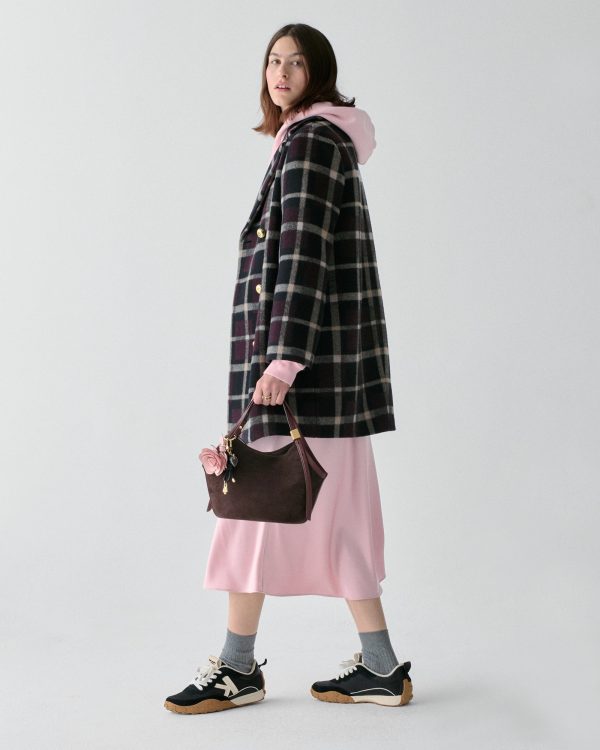 Kate Spade Plaid Double Breasted Coat