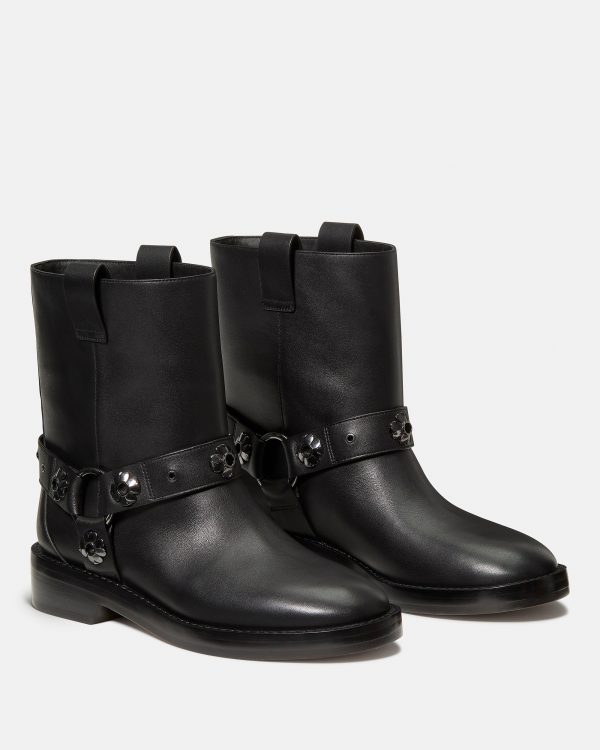 Kate Spade Spade Flower Stud Moto Boot