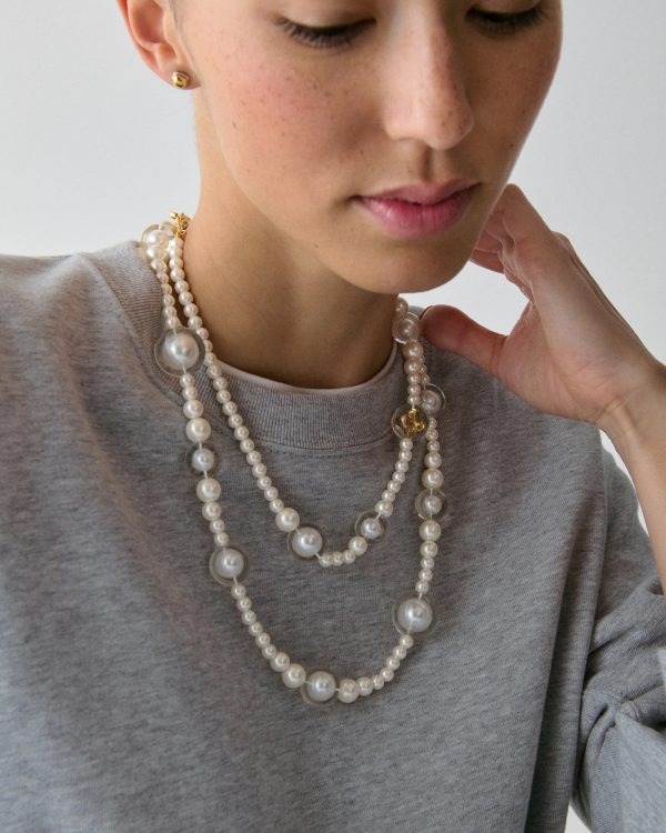 Kate Spade Spade Flower Pearl Long Statement Necklace