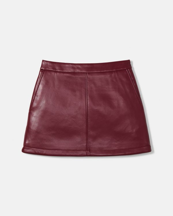 Kate Spade Faux Nappa Mini Skirt