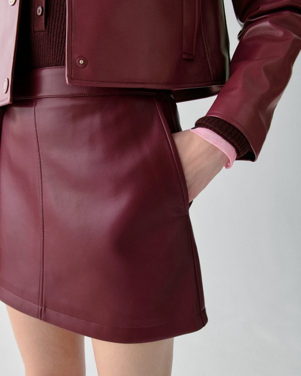 Kate Spade Faux Nappa Mini Skirt