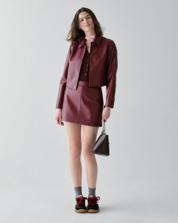 Kate Spade Faux Nappa Mini Skirt