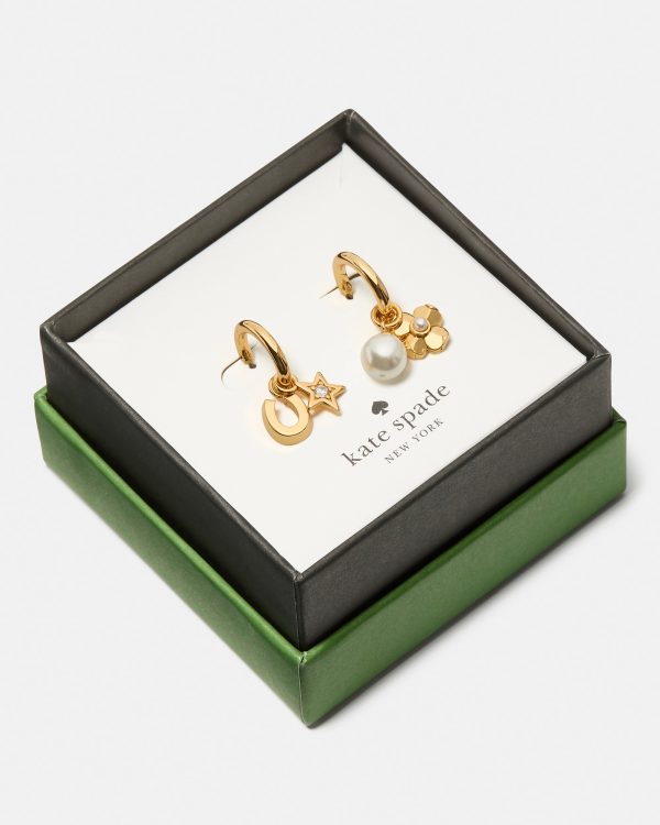 Kate Spade Charm Huggies Set