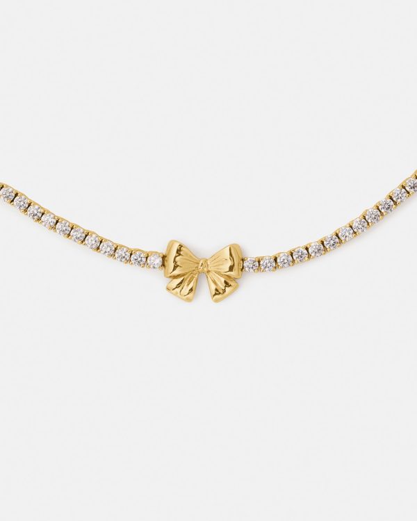Kate Spade Bling And Bows Bow Tennis Necklace