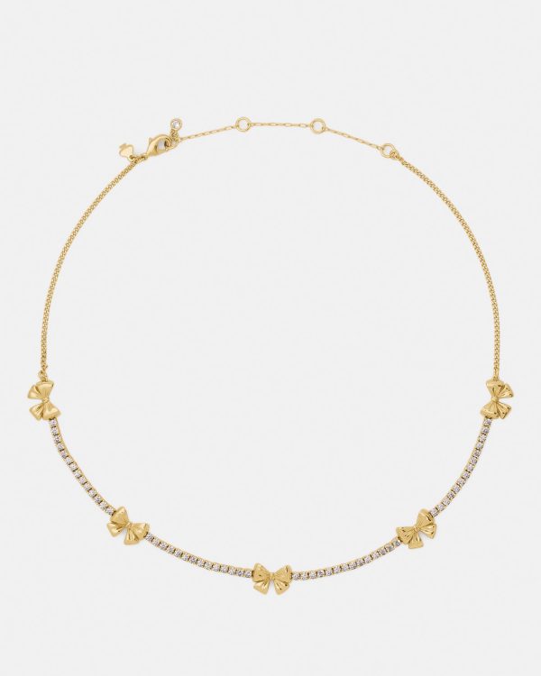 Kate Spade Bling And Bows Bow Tennis Necklace