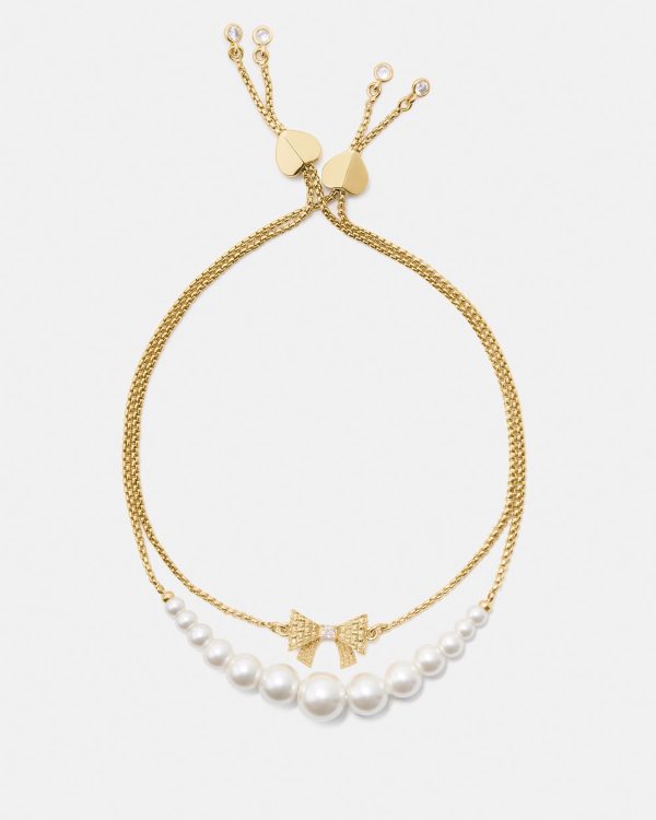 Kate Spade Modern Pearls Slider Bracelet Set Boxed