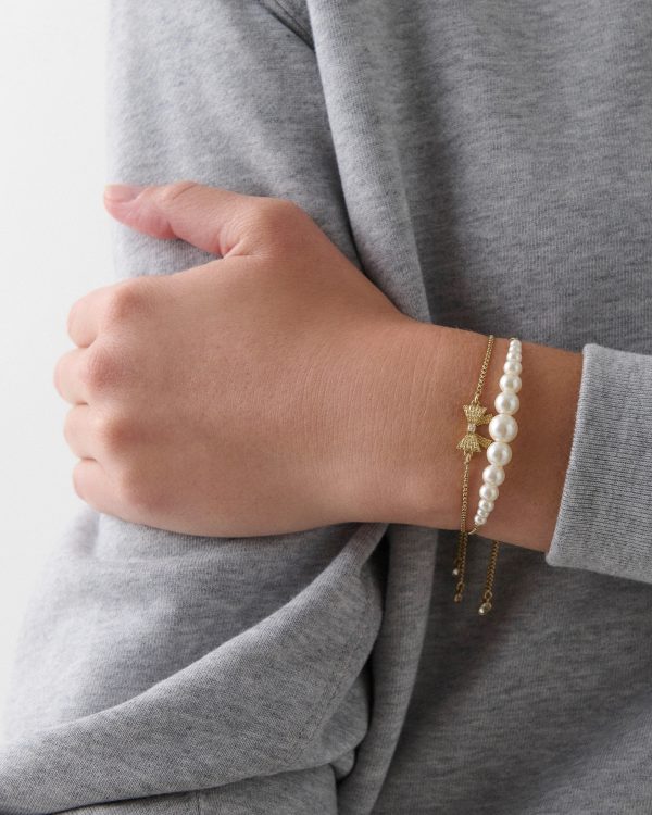Kate Spade Modern Pearls Slider Bracelet Set Boxed
