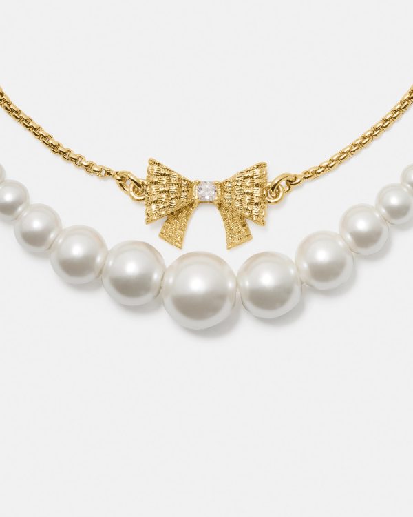 Kate Spade Modern Pearls Slider Bracelet Set Boxed
