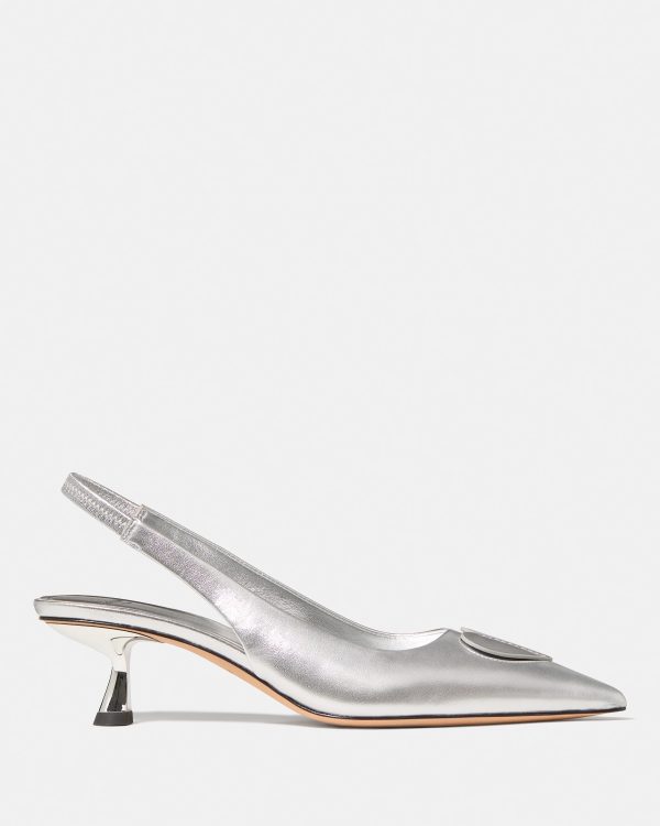 Kate Spade Lover Metallic Slingback Kitten Heel