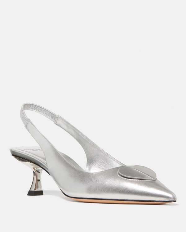 Kate Spade Lover Metallic Slingback Kitten Heel