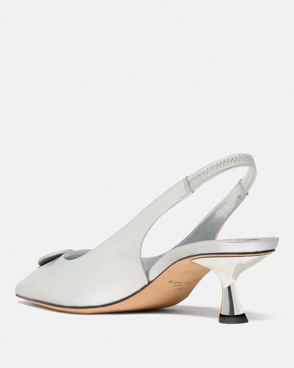 Kate Spade Lover Metallic Slingback Kitten Heel