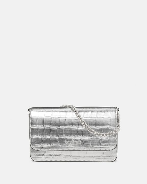 Kate Spade Madison Croc Embossed Willow Mini Flap Crossbody