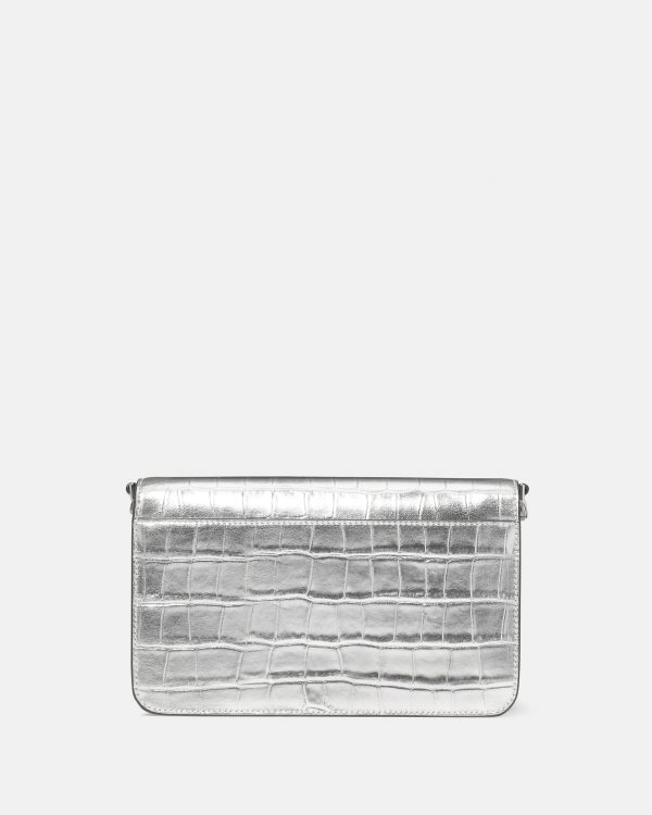 Kate Spade Madison Croc Embossed Willow Mini Flap Crossbody