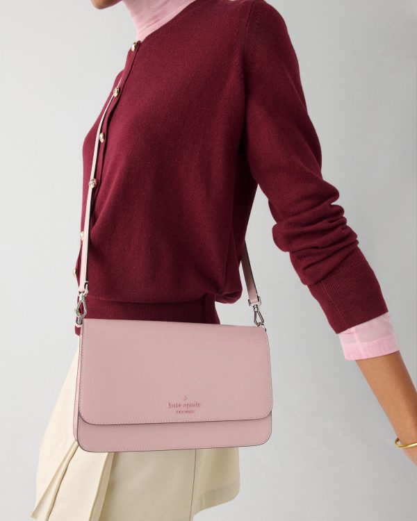 Kate Spade Madison Textured Patent Leather Willow Medium Convertible Crossbody