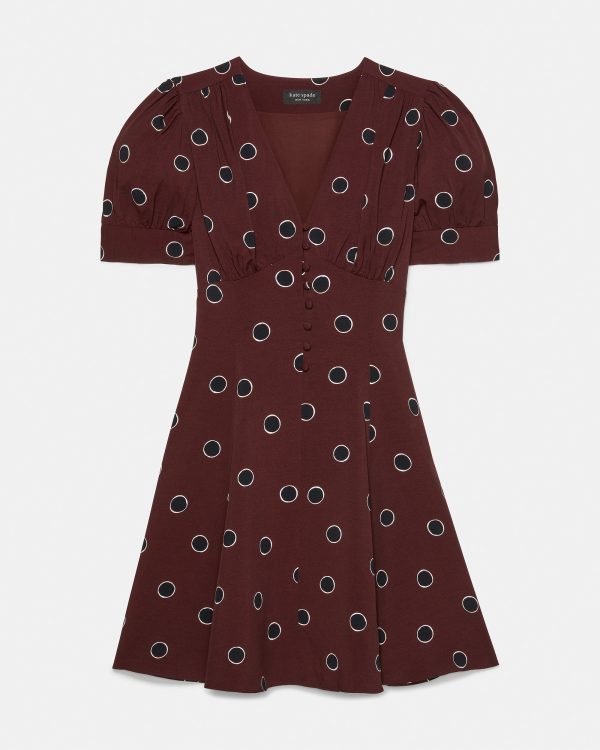 Kate Spade Fluid Puff Sleeve Mini Dress