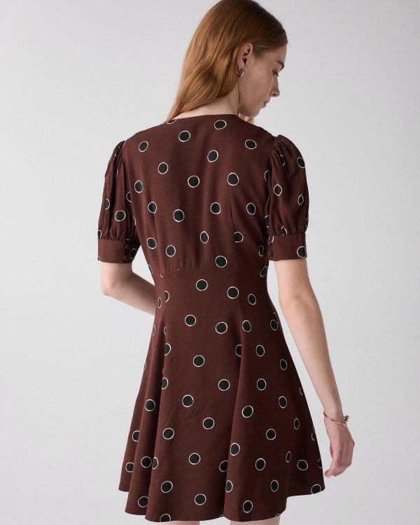 Kate Spade Fluid Puff Sleeve Mini Dress