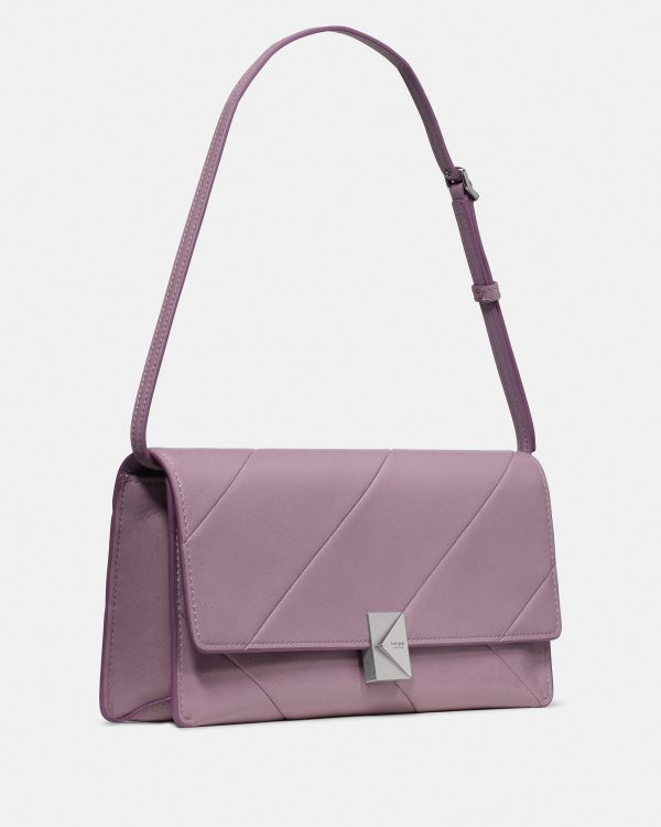 Kate Spade Deco Glazed Leather Soft Shoulder Bag