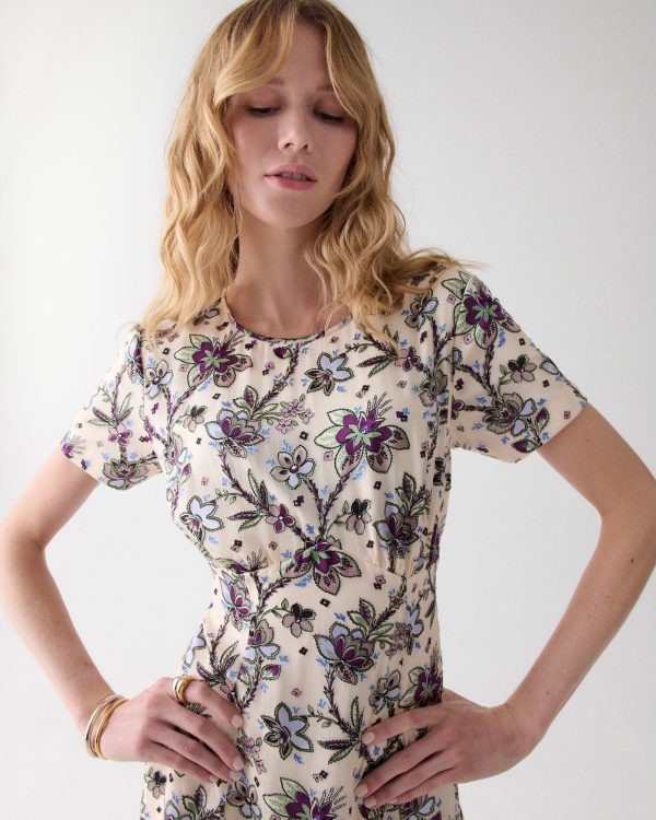 Kate Spade Satin Devore Empire Waisted Mini Dress