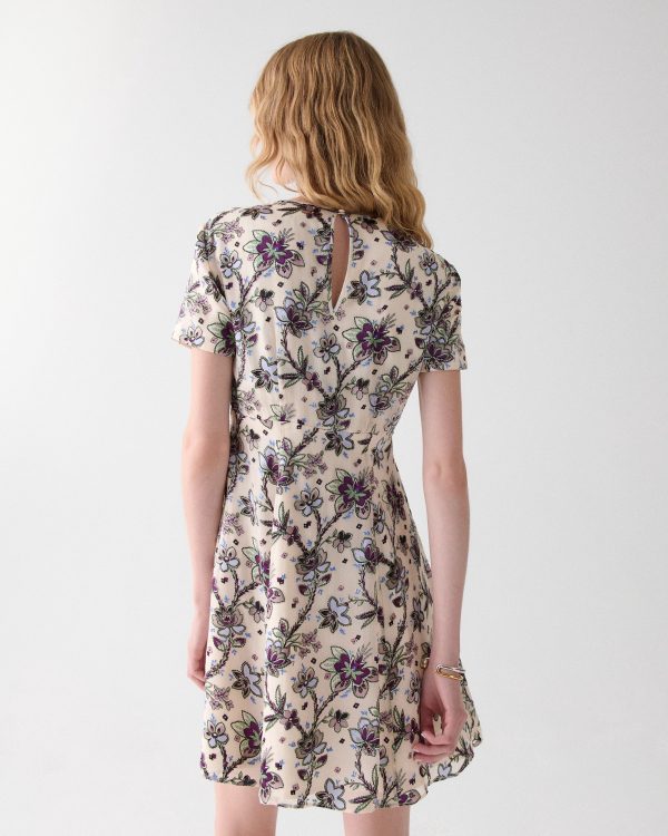 Kate Spade Satin Devore Empire Waisted Mini Dress