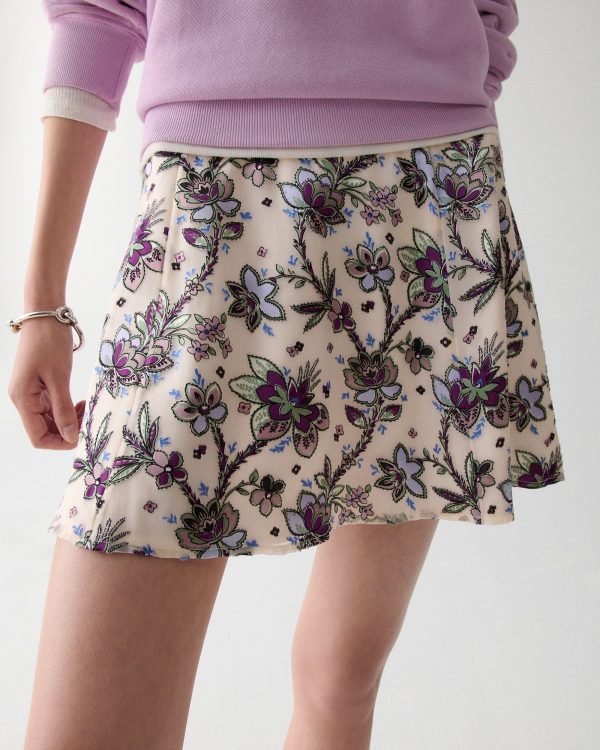 Kate Spade Satin Devore Mini Skirt