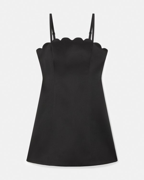 Kate Spade Satin Scallop Mini Dress