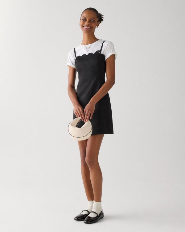 Kate Spade Satin Scallop Mini Dress