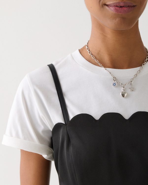 Kate Spade Satin Scallop Mini Dress