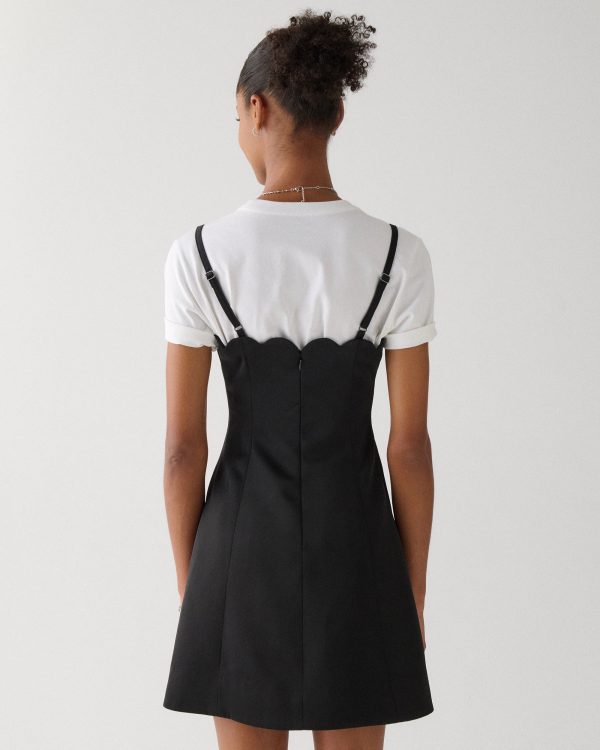 Kate Spade Satin Scallop Mini Dress