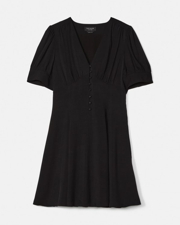 Kate Spade Fluid Puff Sleeve Mini Dress