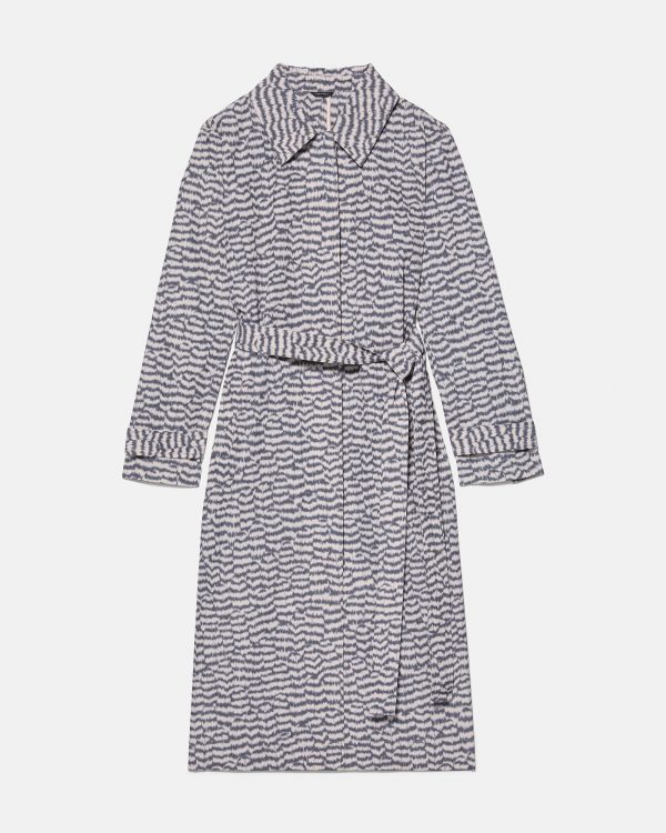 Kate Spade Modern Feathers Belted Trench Coat