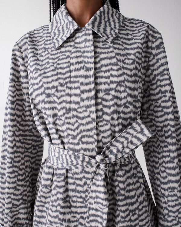Kate Spade Modern Feathers Belted Trench Coat