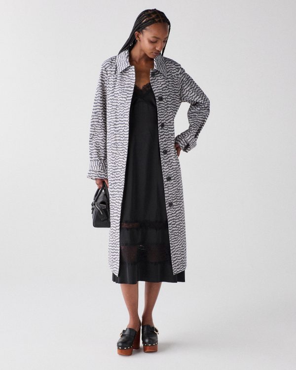 Kate Spade Modern Feathers Belted Trench Coat