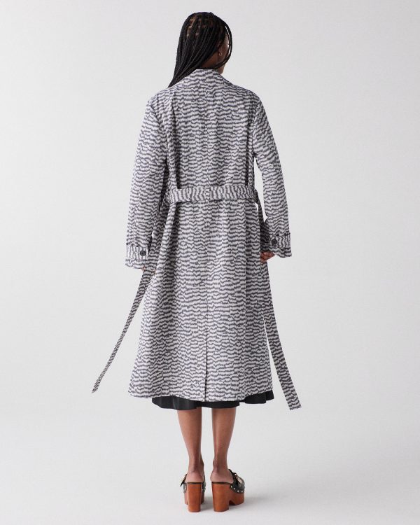 Kate Spade Modern Feathers Belted Trench Coat
