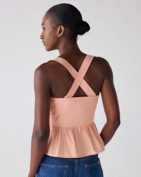 Kate Spade Cross-back Peplum Top