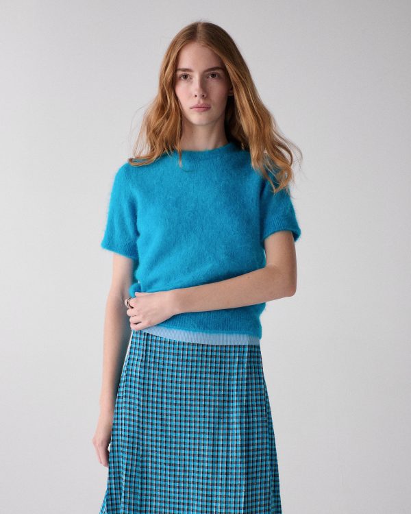 Kate Spade Fuzzy Short Sleeve Sweater