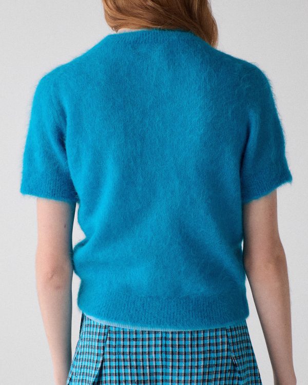 Kate Spade Fuzzy Short Sleeve Sweater