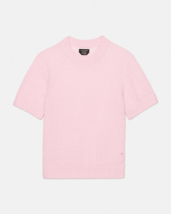 Kate Spade Fuzzy Short Sleeve Sweater