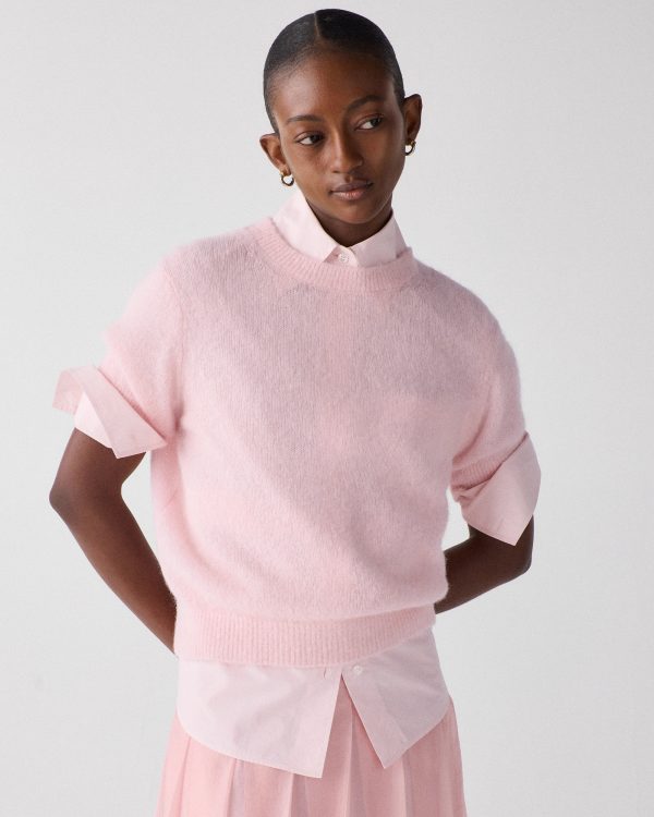 Kate Spade Fuzzy Short Sleeve Sweater