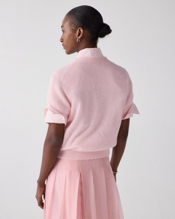 Kate Spade Fuzzy Short Sleeve Sweater