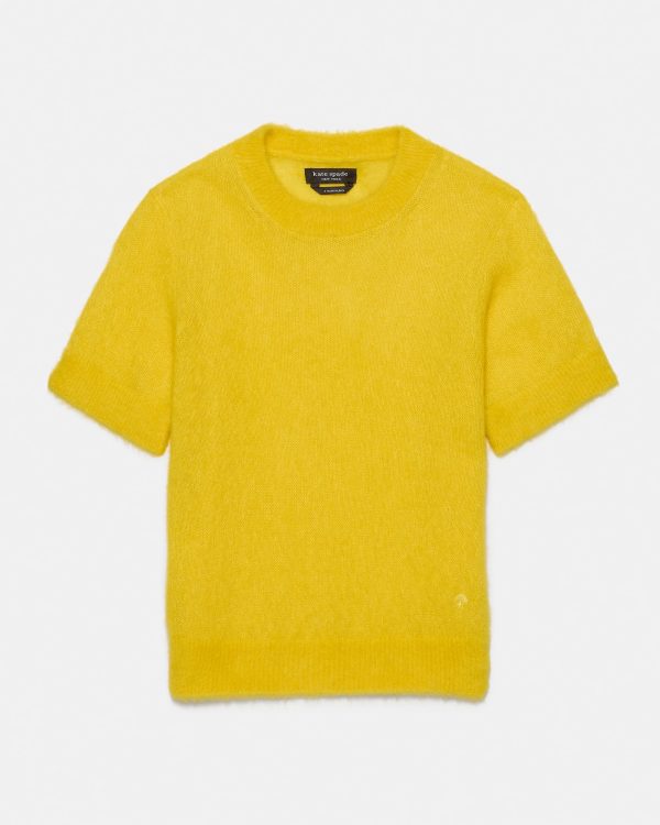 Kate Spade Fuzzy Short Sleeve Sweater
