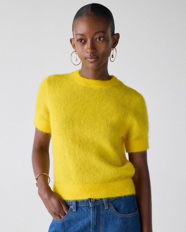 Kate Spade Fuzzy Short Sleeve Sweater
