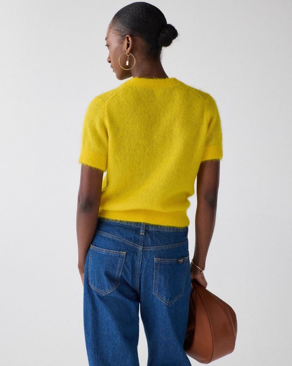 Kate Spade Fuzzy Short Sleeve Sweater