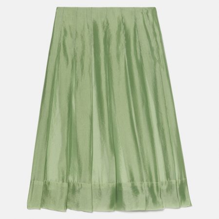 Kate Spade Crinkled Organza Pleated Skirt