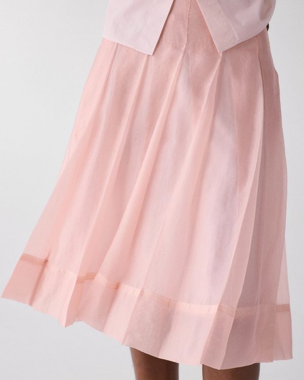 Kate Spade Crinkled Organza Pleated Skirt
