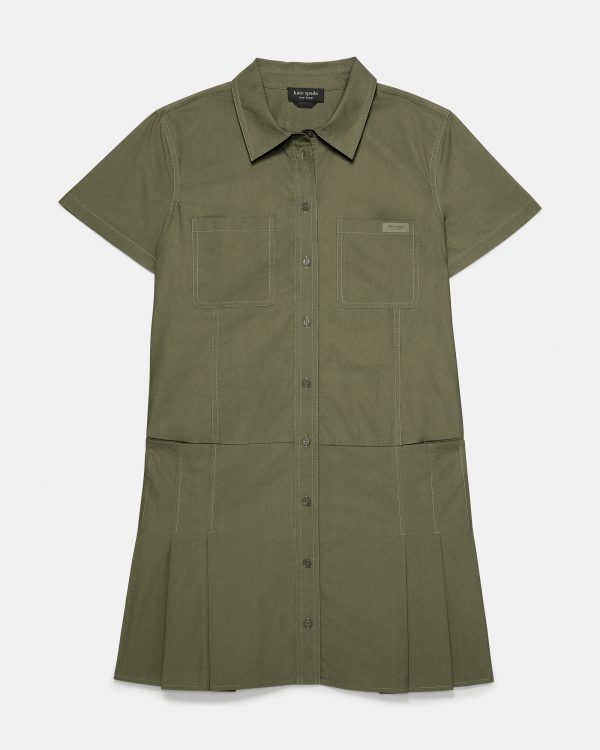 Kate Spade Pleated Utility Shirtdress