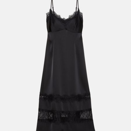 Kate Spade Lace Trim Satin Slip Dress