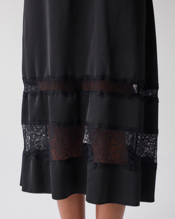 Kate Spade Lace Trim Satin Slip Dress