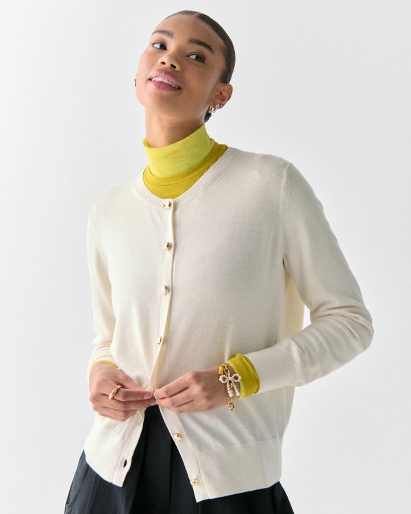 Kate Spade Spade Flower Button Lightweight Cardigan