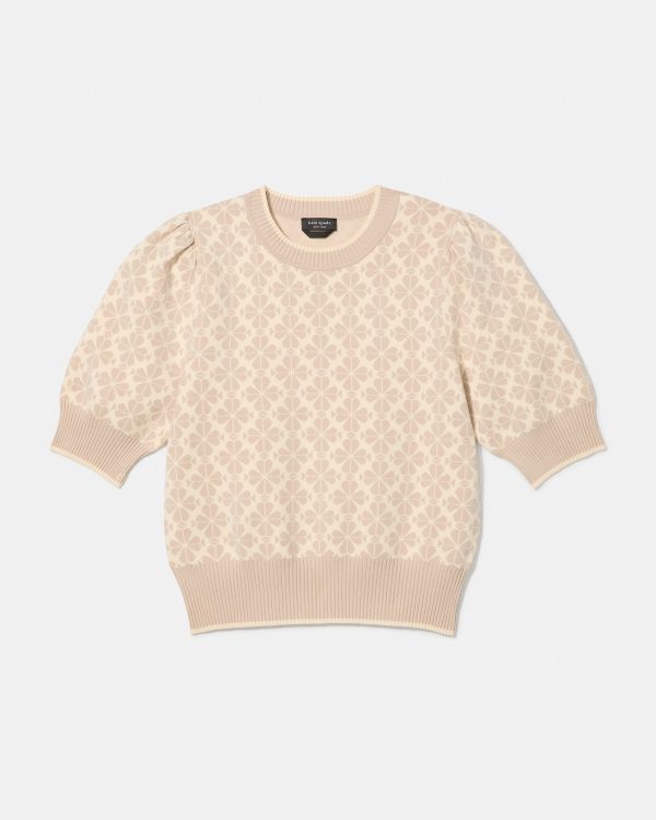 Kate Spade Spade Flower Puff Sleeve Sweater